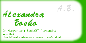 alexandra bosko business card